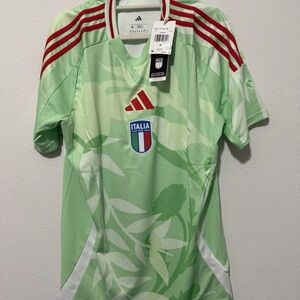 Adidas ITALY away football shirt ITALIA jersey light green glory mint FIGC Sz M